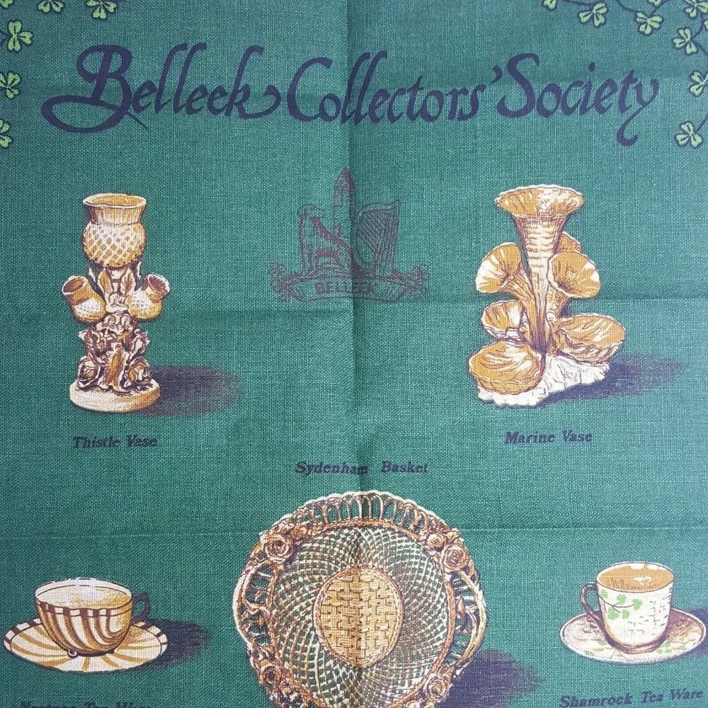 Belleck Collectors Society Fingal Linen Made in Ireland Tea Dish Towel 19 x 30